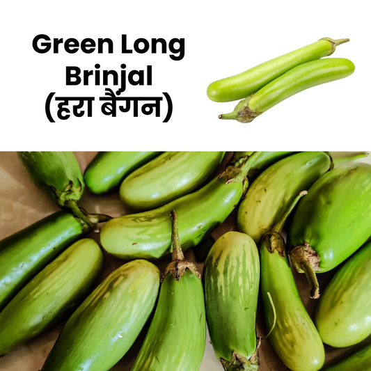 Green Long Brinjal (Hare Bengan)